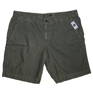 NWT GAP Men's Green Linen/Cotton Blend Chino Shorts - 40